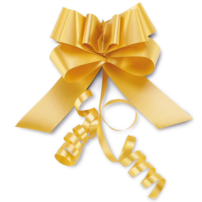 Lazo automático para regalo color dorado